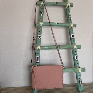 Rebecca Minkoff - Jon Silver Stud Slim Nylon Crossbody Bag in Guava Pink